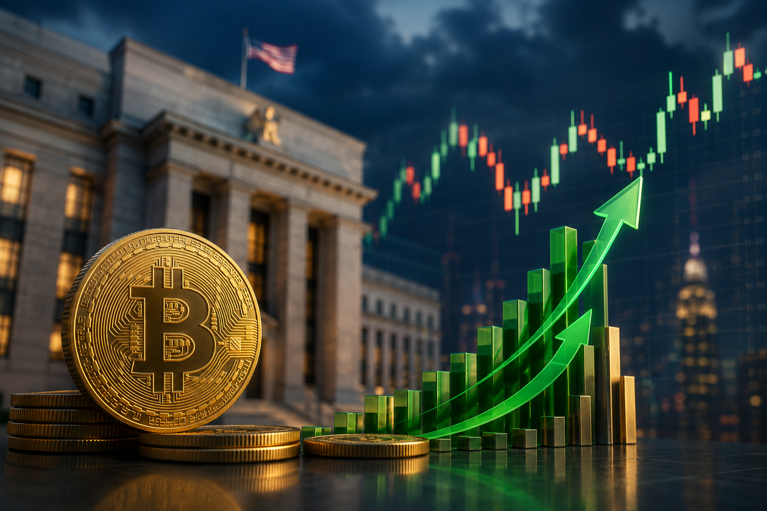 Tin tức tiền điện tử: thứ Sáu, 31 tháng 7 năm 2026 - Bitcoin giữ $64,000 sau "diều hâu" tạm dừng của Cục Dự trữ Liên bang, và vốn trở lại với ETFs giao dịch trực tiếp.