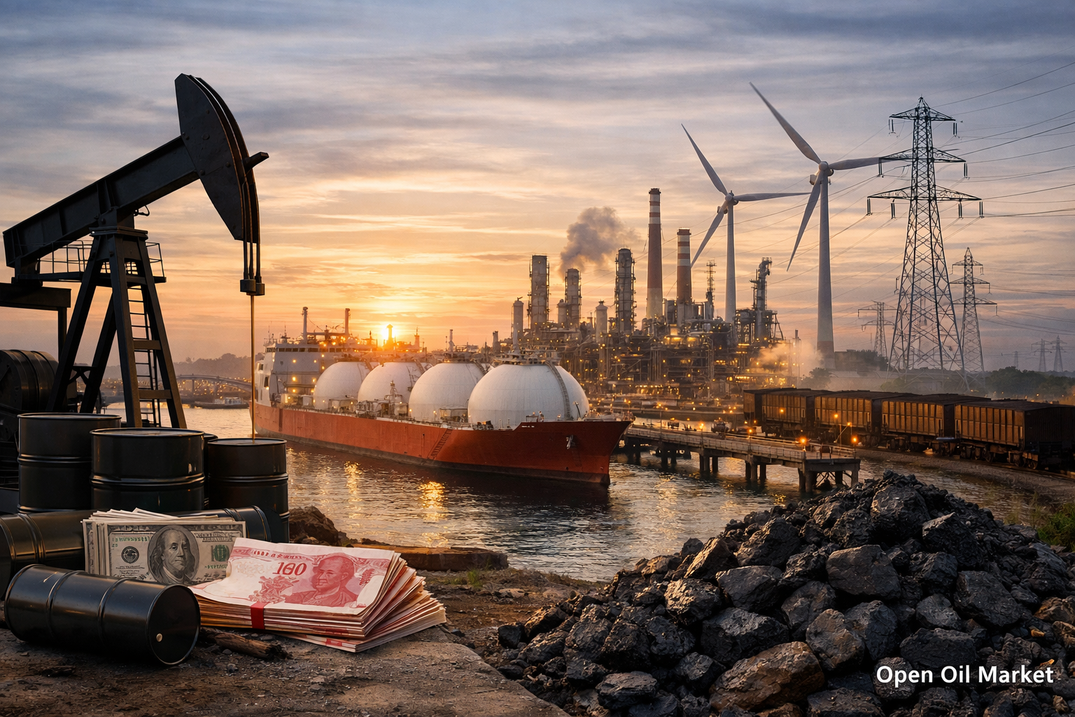 Hệ thống năng lượng toàn cầu: dầu mỏ, khí gas, năng lượng và năng lượng tái tạo — ngày 17 tháng 1 năm 2026.