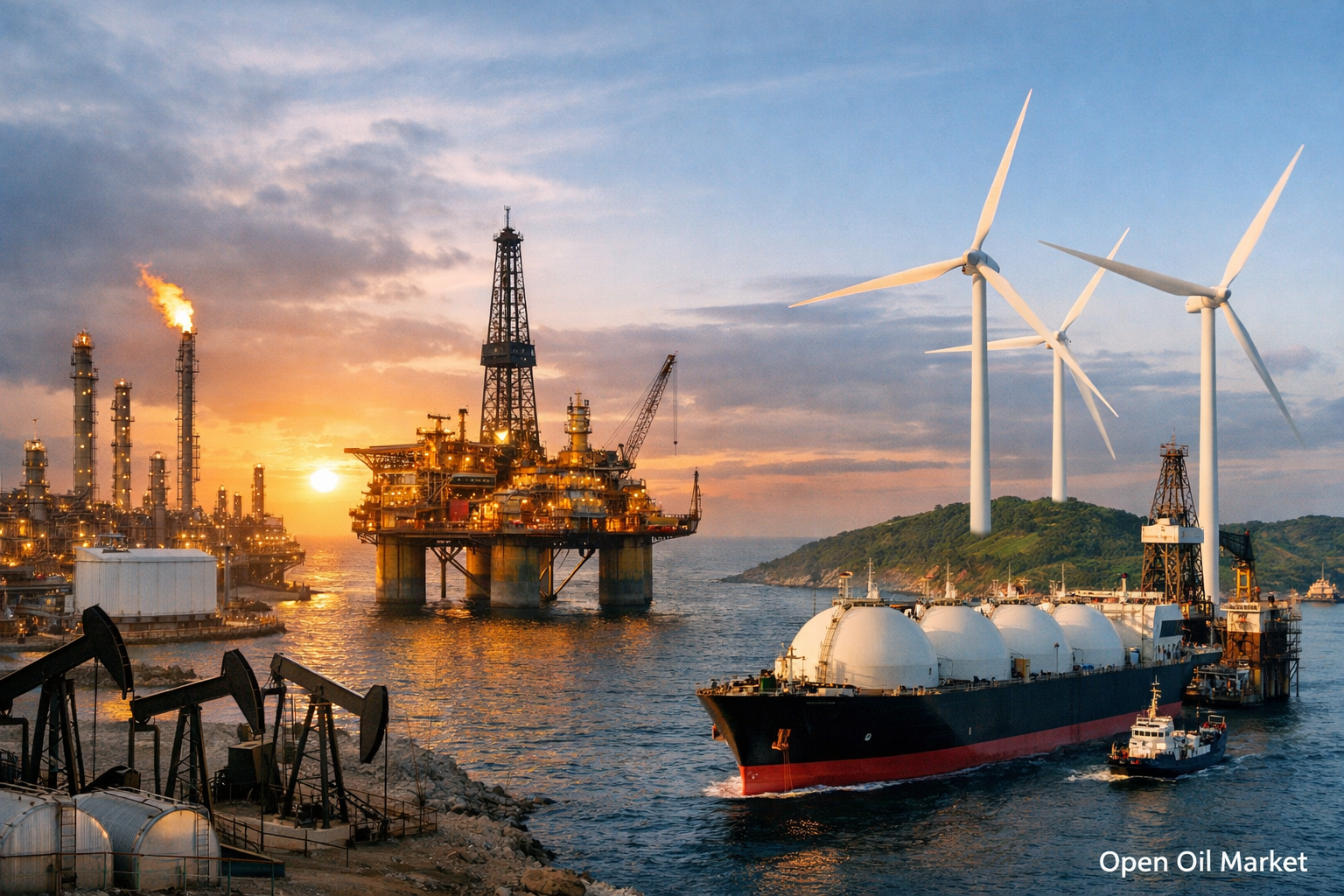 Thị trường năng lượng toàn cầu: dầu, khí đốt, điện năng và RES - sự kiện 4 tháng 2 năm 2026