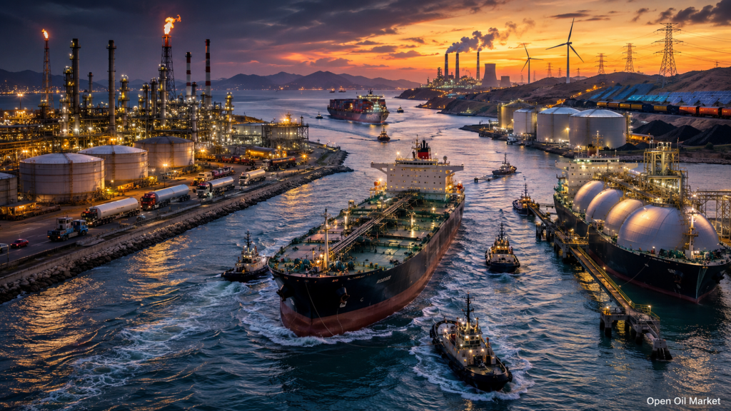 Thị trường năng lượng toàn cầu ngày 19 tháng 7 năm 2026: tàu chở dầu, cảng LNG, nhà máy lọc dầu, nhà máy điện, NNLT và logistics than.