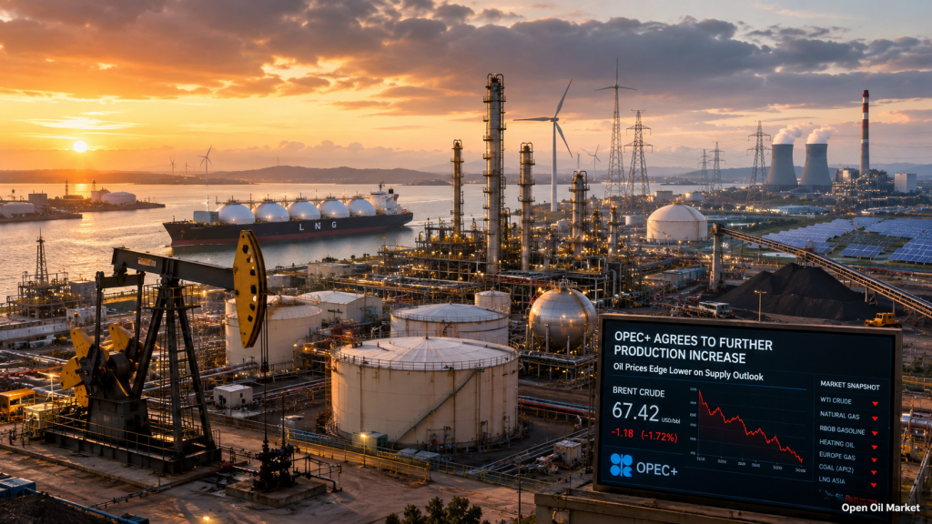 Thông tin ngành dầu khí và năng lượng ngày 5 tháng 7 năm 2026: OPEC+ tăng sản lượng, dầu giảm giá, LNG và VIE thay đổi thị trường TEK