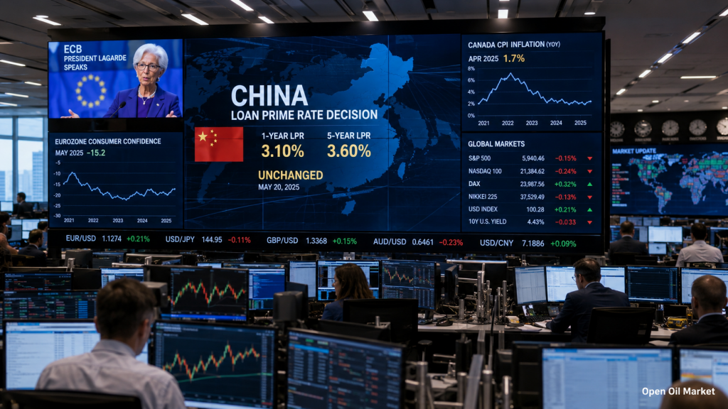 Lịch kinh tế vĩ mô và báo cáo doanh nghiệp ngày 22 tháng 6 năm 2026 cho các nhà đầu tư: lãi suất LPR của Trung Quốc, bài phát biểu của Lagarde, CPI của Canada và lòng tin của người tiêu dùng Khu vực Euro.