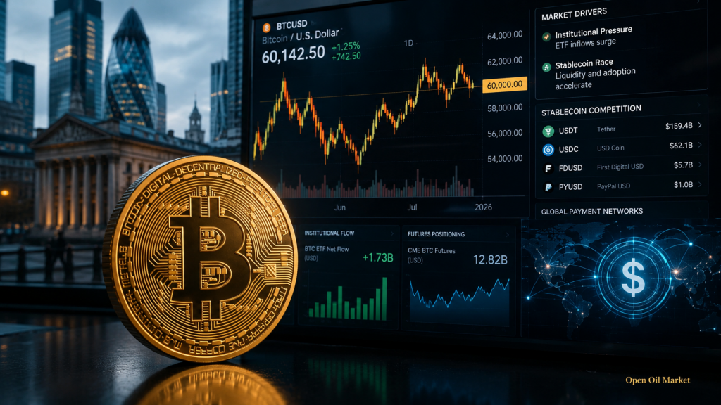 Thị trường tiền điện tử 1 tháng 7 năm 2026: Bitcoin, ETF, Ethereum và stablecoin