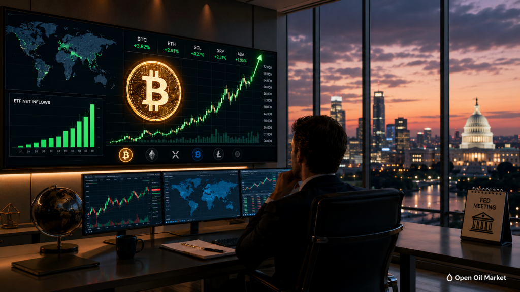 Bitcoin tăng trưởng trong bối cảnh dòng chảy ETF và kỳ vọng hội nghị FRS, thị trường tiền điện tử toàn cầu 16 tháng 6 năm 2026