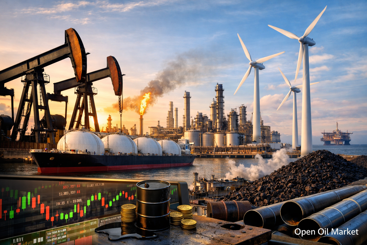 Tin tức dầu khí và năng lượng — Chủ nhật, ngày 15 tháng 2 năm 2026: Brent, khí đốt và NLTT